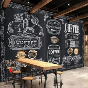 Tranh Dán Tường Quán Coffee