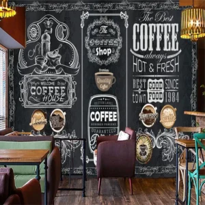 Tranh Dán Tường Quán Coffee
